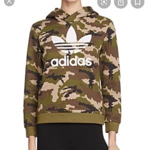 Adidas women’s camo hoodie worn once